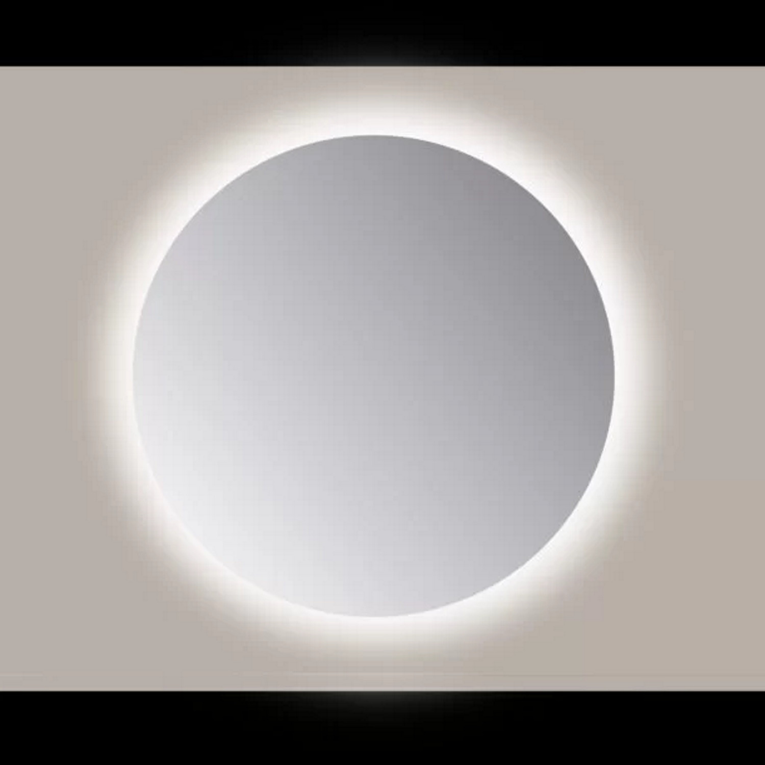 Spiegel Sanicare Q-Mirrors 75x75 cm Rond Met Rondom LED Warm White en Afstandsbediening incl. ophangmateriaal Sanicare