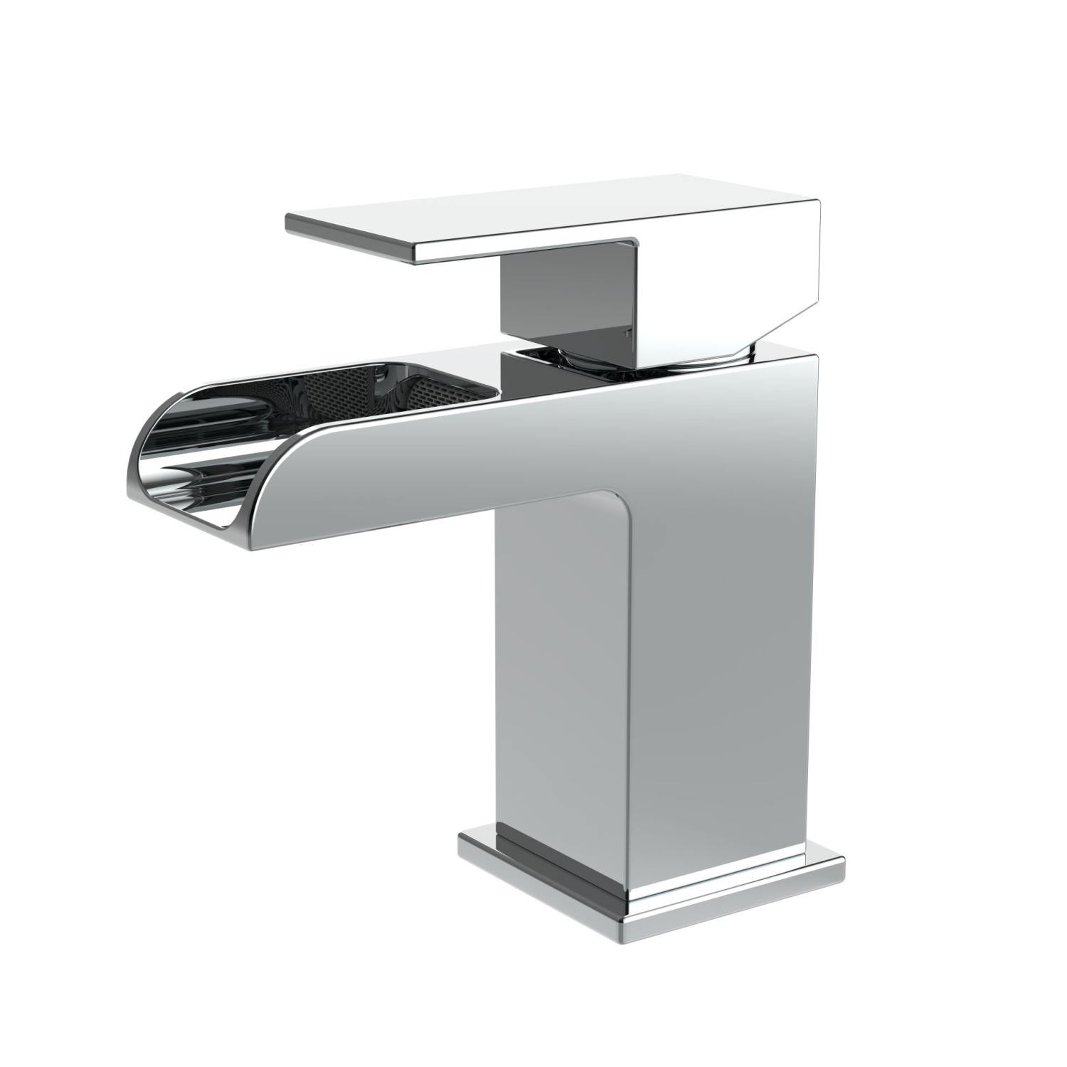 Wastafelmengkraan Aquasplash Colorato Vierkant Eenhandel Square Waterval Chroom Aquasplash