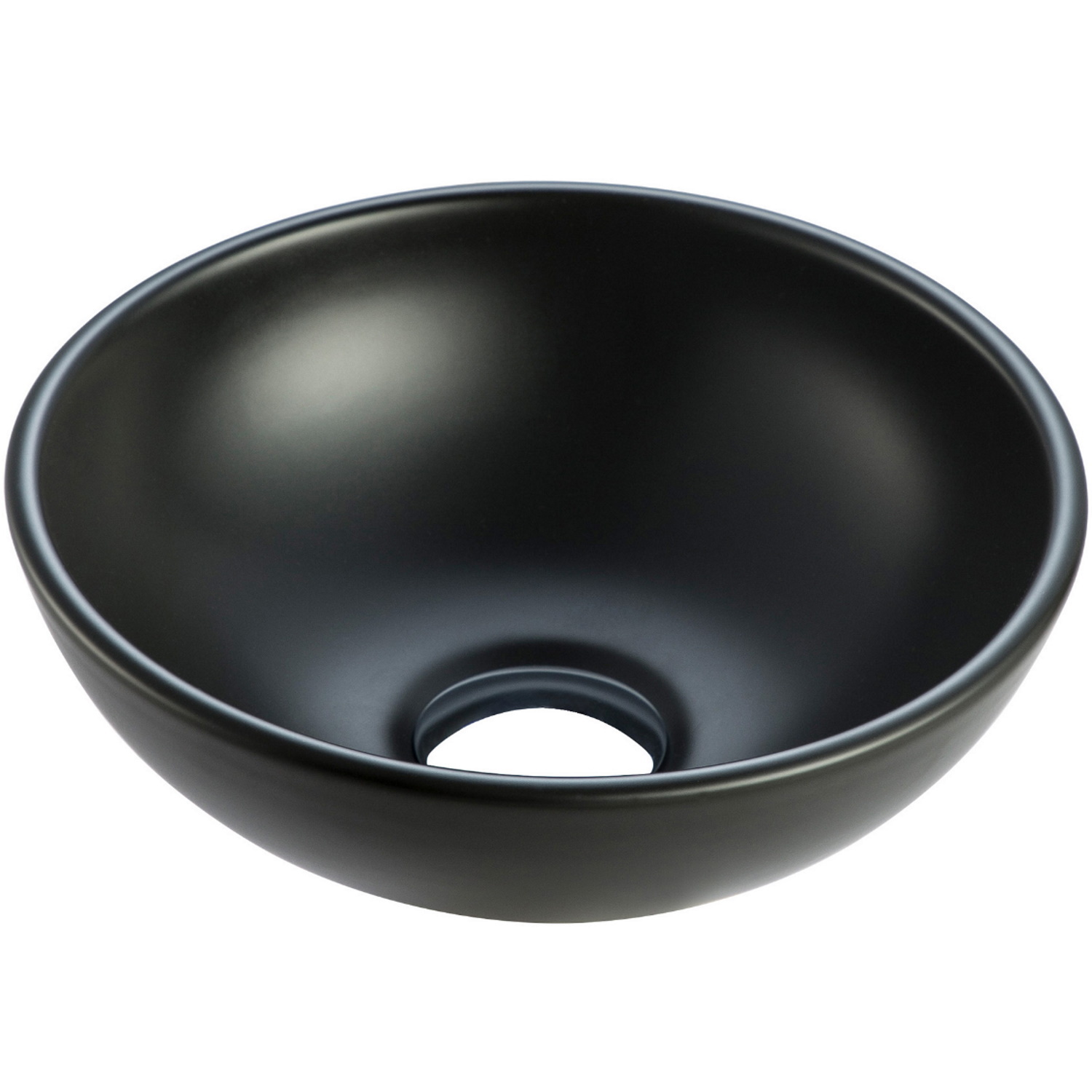 Wiesbaden Opbouw Waskom Kimo 28x28x10 cm Keramiek Mat Zwart