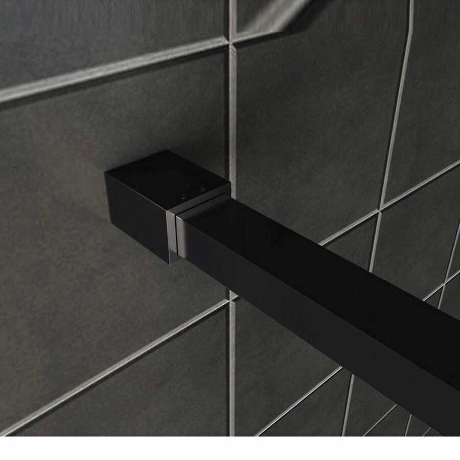 Vierkante Stabilisatiestang 120 cm Mat Zwart (complete set)