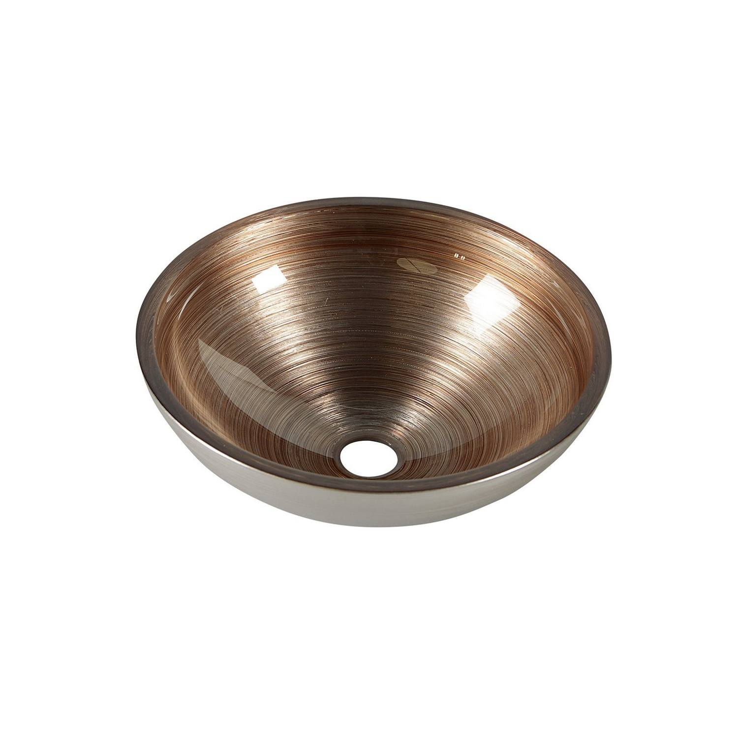 Waskom Sapho Murano Rond 40x14 cm Glas Koper Sapho
