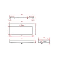 Wastafel AquaSplash Hoya 100x45.5 cm Met Kraangat Mat Wit