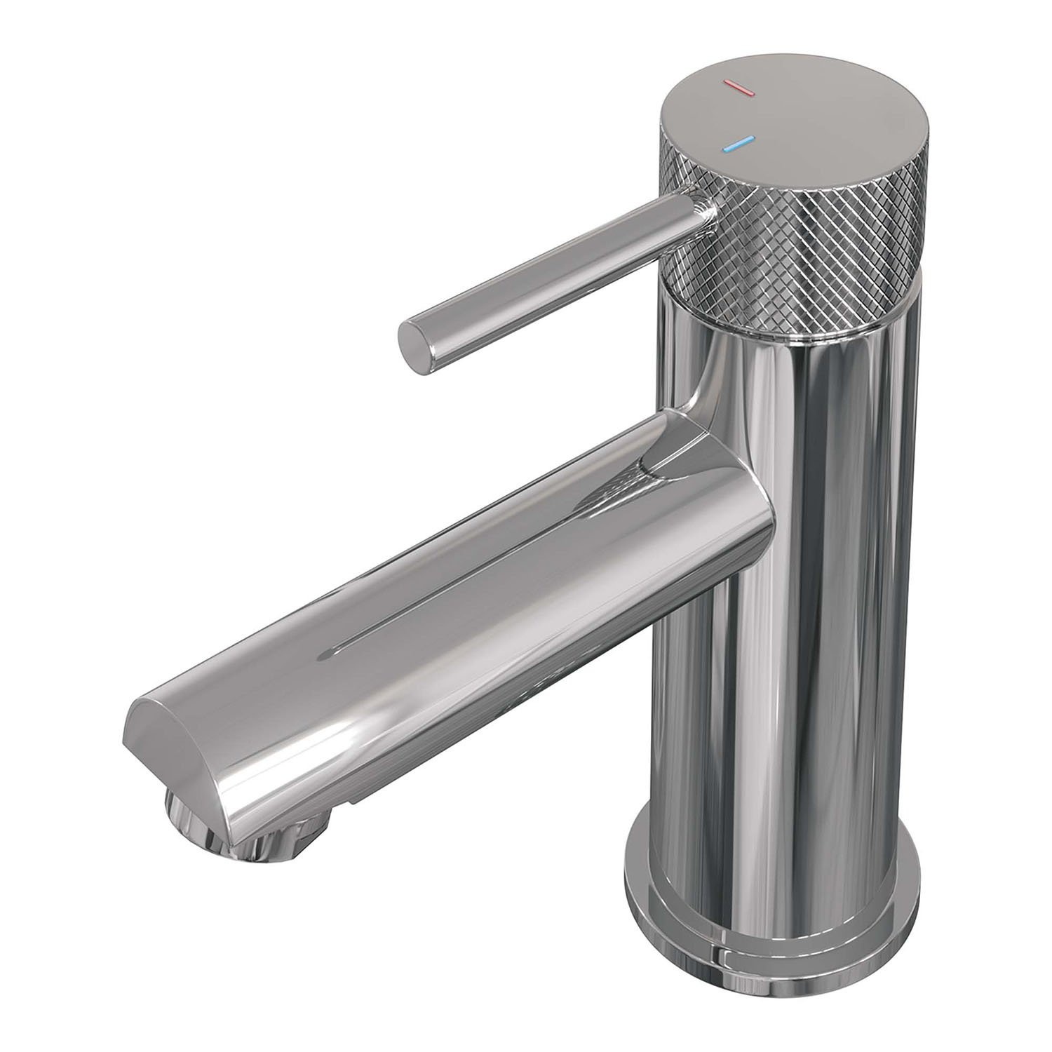 Wastafelmengkraan Brauer Chrome Carving Coldstart Opbouw Laag Ronde Hendel Chroom PVD Brauer
