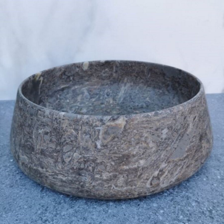 Waskom Sanilux Opzetkom 41x13 cm Zilver