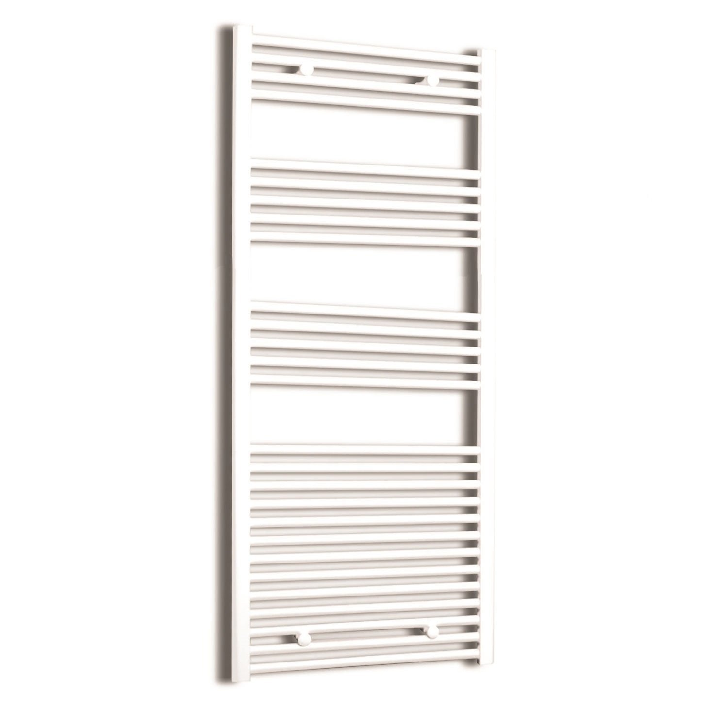 Elektrische Design Radiator Sanicare Plug & Play 172x60 cm Wit 1127 Watt Met Zwarte Thermostaat Links Sanicare