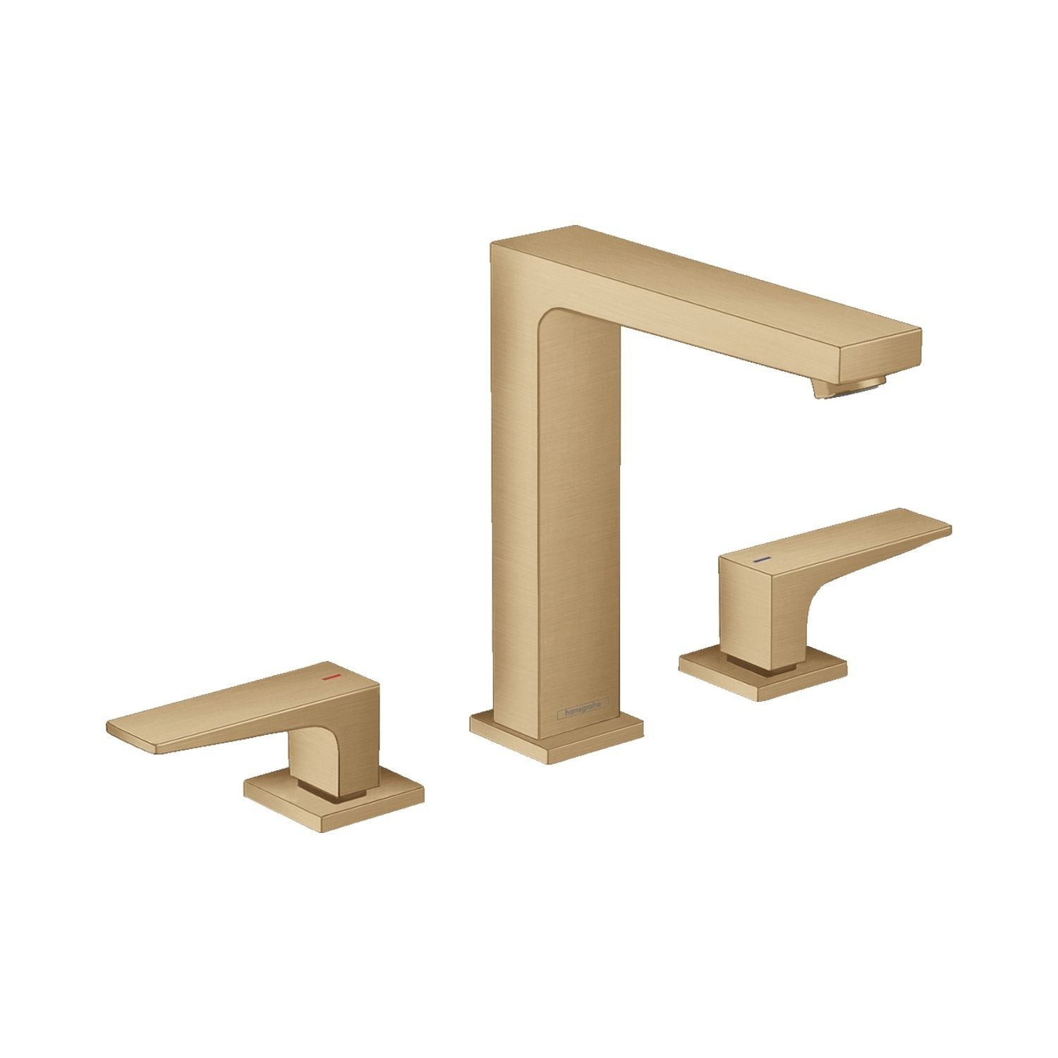 Hansgrohe Wastafelmengkraan Metropol 3-Gats 160 met Rechte Greep en Push-Open Afvoer Geborsteld Brons