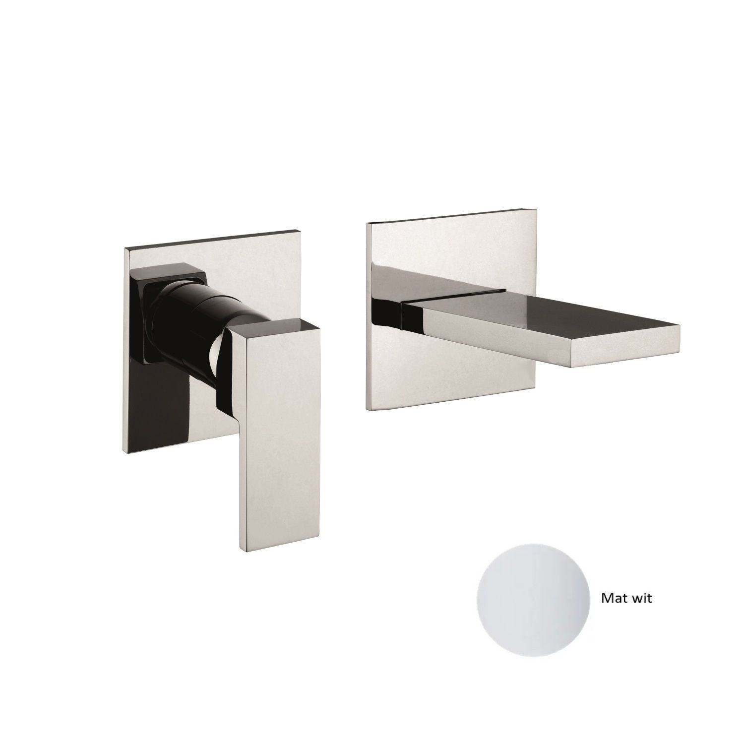 Inbouw Wastafelmengkraan Sanimex Giulini Eenhendel 20 cm Inclusief Inbouwdelen Mat Wit Sanimex