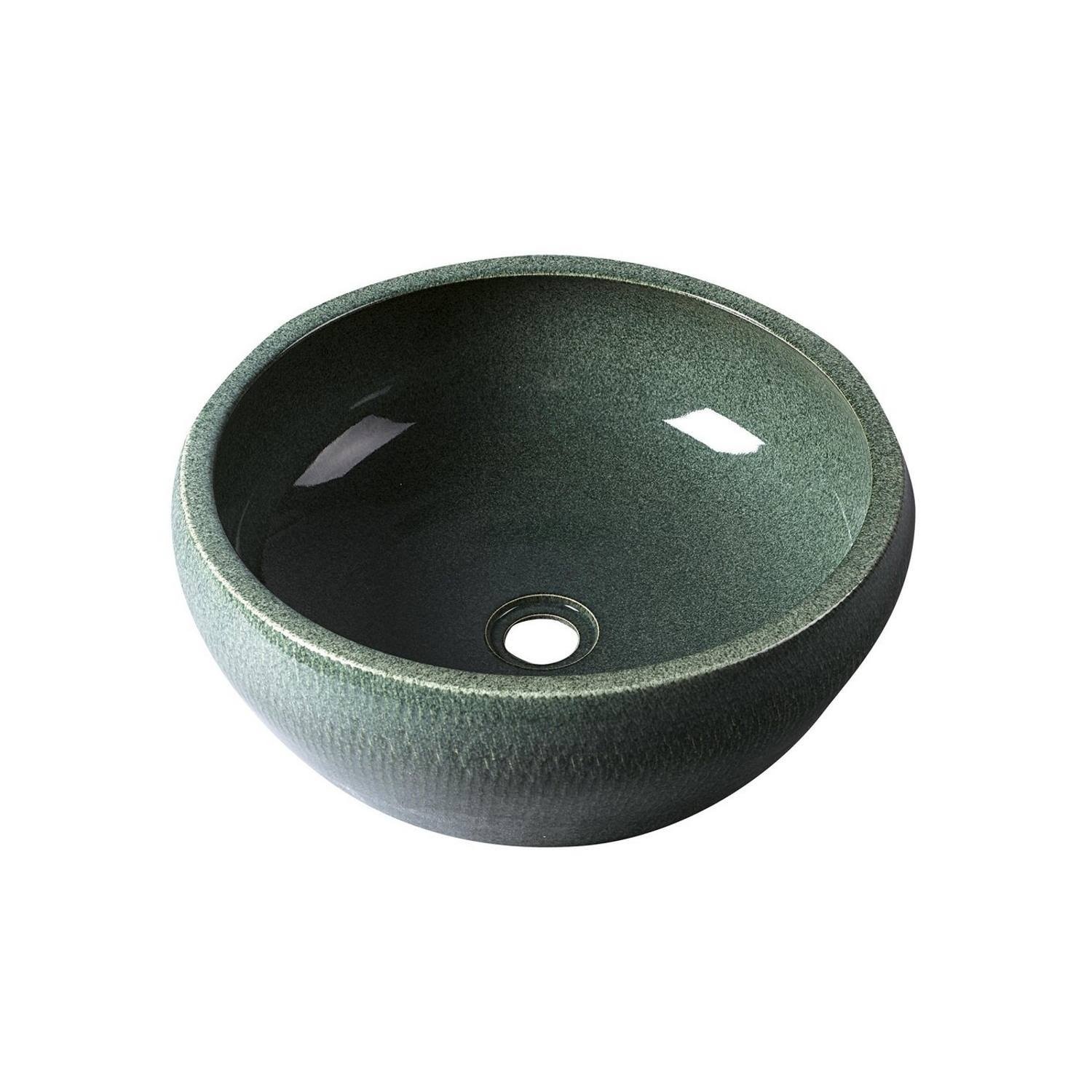 Waskom Sapho Priori Rond 42x15 cm Keramiek Groen Sapho