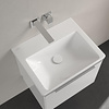 Villeroy & Boch Wastafel Villeroy & Boch Subway 3.0 Met CeramicPlus Zonder Kraangat Zonder Overloop 55x44x16.5 cm Wit Alpin