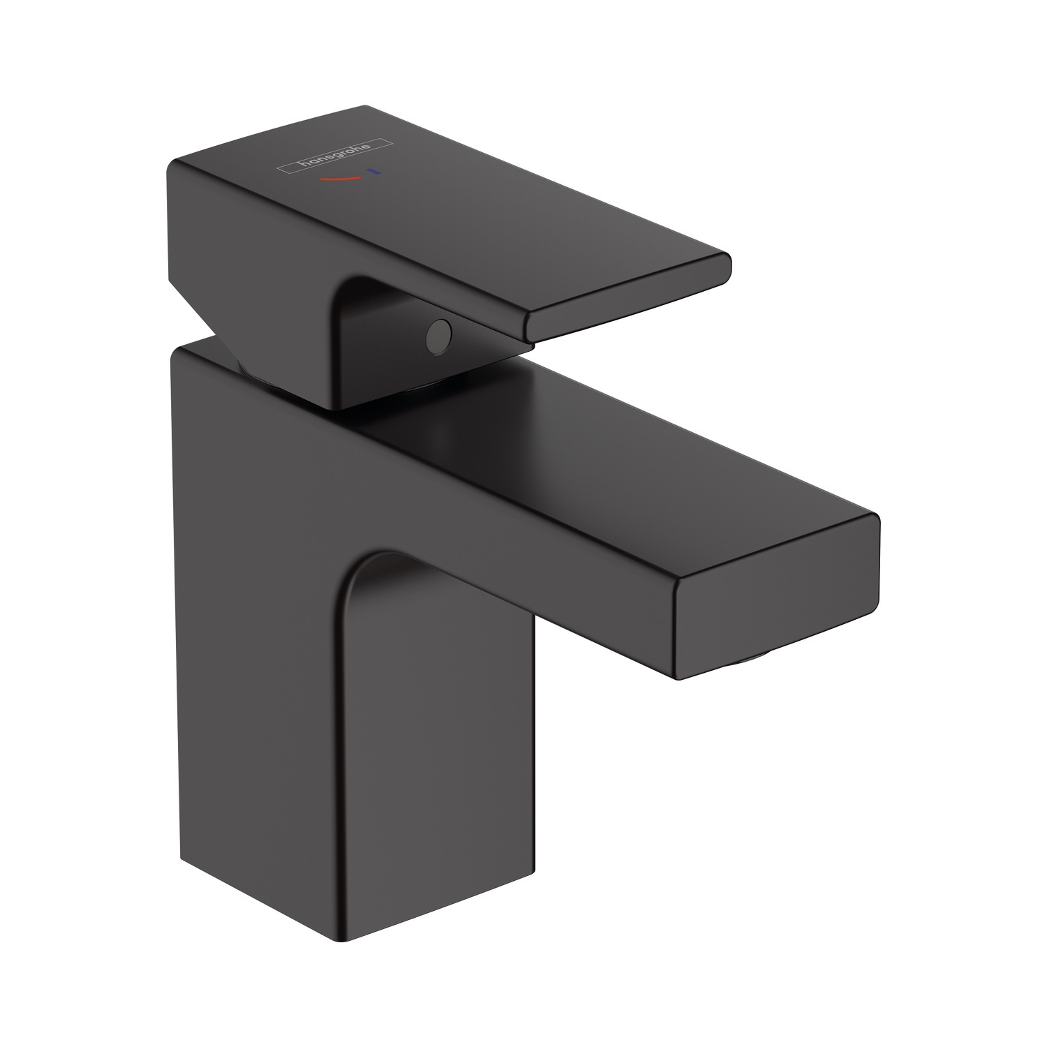 Hansgrohe Wastafelmengkraan Vernis Shape Eengreeps 70 CoolStart Zinc Met Trekwaste Mat Zwart