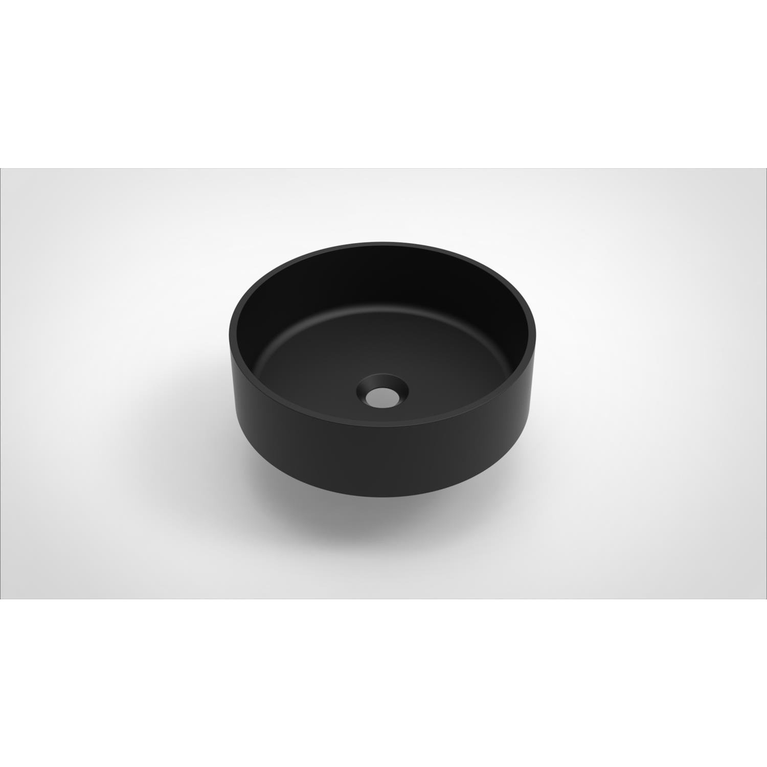 Opbouw Waskom Arcqua Case Rond 40 cm Mat Zwart Arcqua
