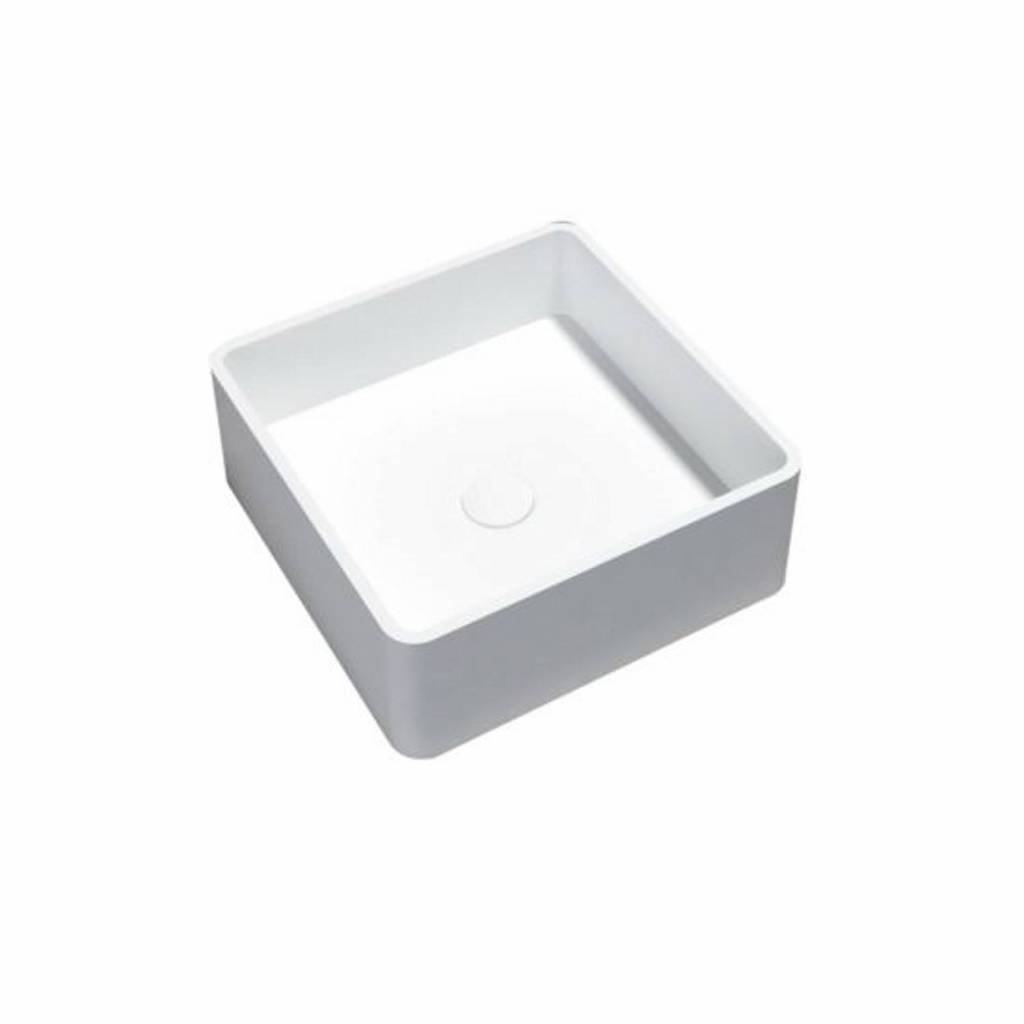 Best Design Opbouw Waskom Just Solid Surface Accia 40 cm Mat Wit