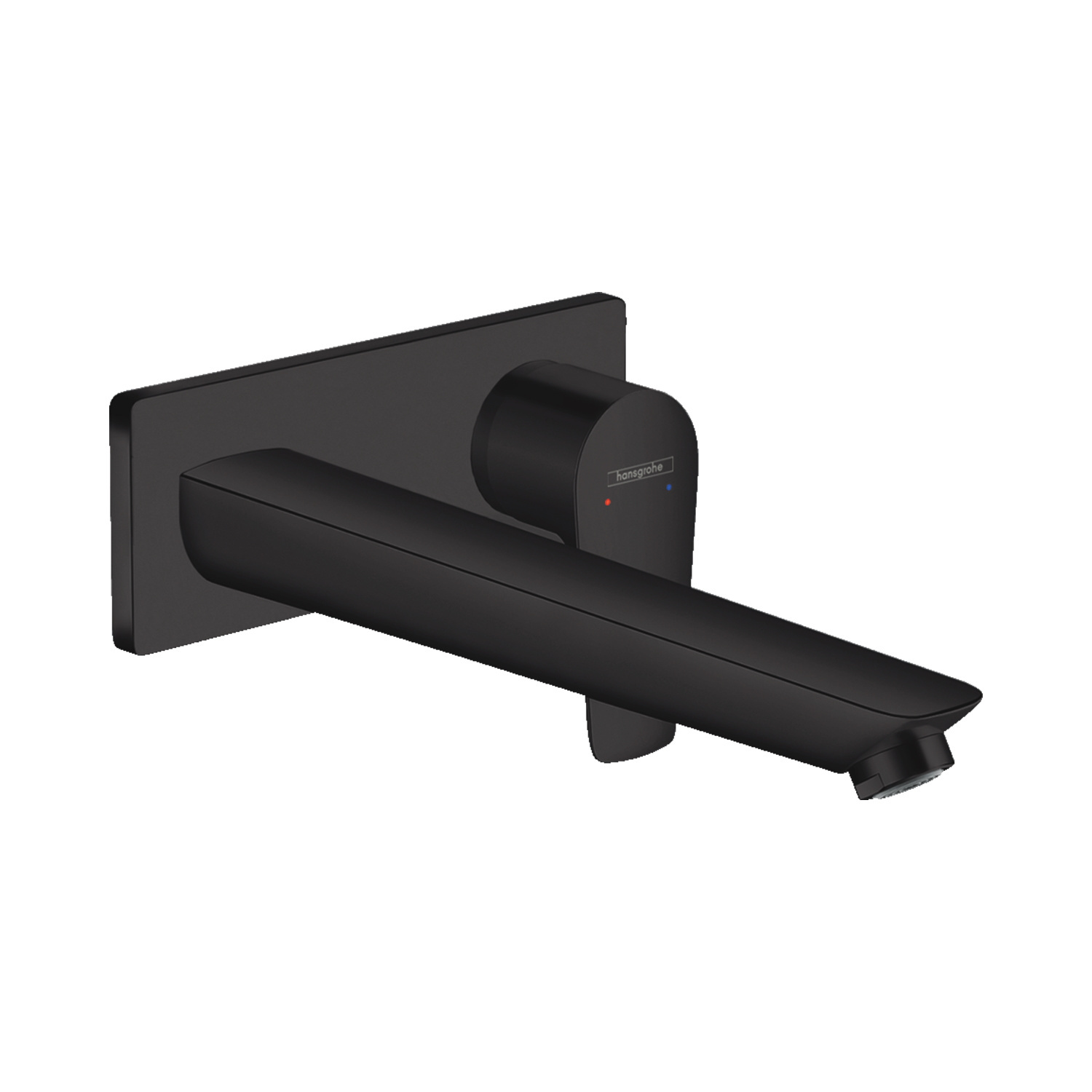 Hansgrohe Wastafelmengkraan Talis E Afdekset Uitloop 22.5 cm en Afvoerplug Mat Zwart