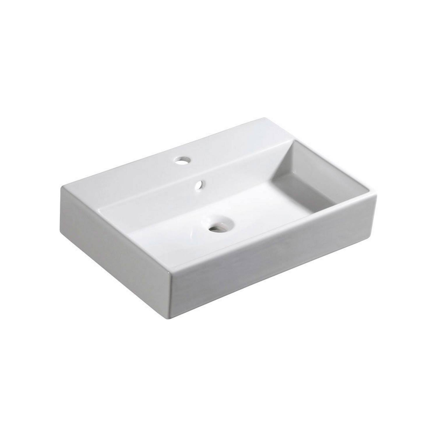 Wastafel Sapho Purity Rechthoekig 60x42 cm Keramiek Wit Sapho