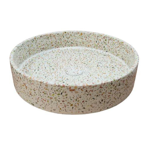 Waskom Ideavit Idea.Smart 42.5x42.5x10 cm Rond Terrazzo Wit 