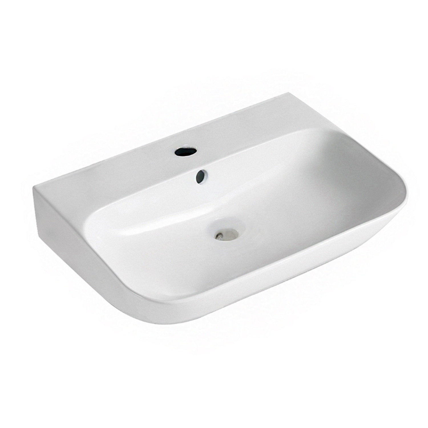 Wiesbaden Wastafel Finta 65.5 x 42 x 16.5 cm Keramiek Glans Wit