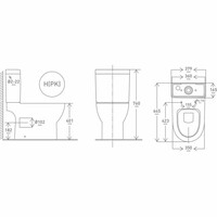 Duoblok Gustav Rimless (inclusief reservoir en zitting) PK