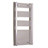 Sanicare Elektrische Design Radiator Sanicare Plug & Play 172x60 cm Inox Look 1127 Watt Met Zwarte Thermostaat Links