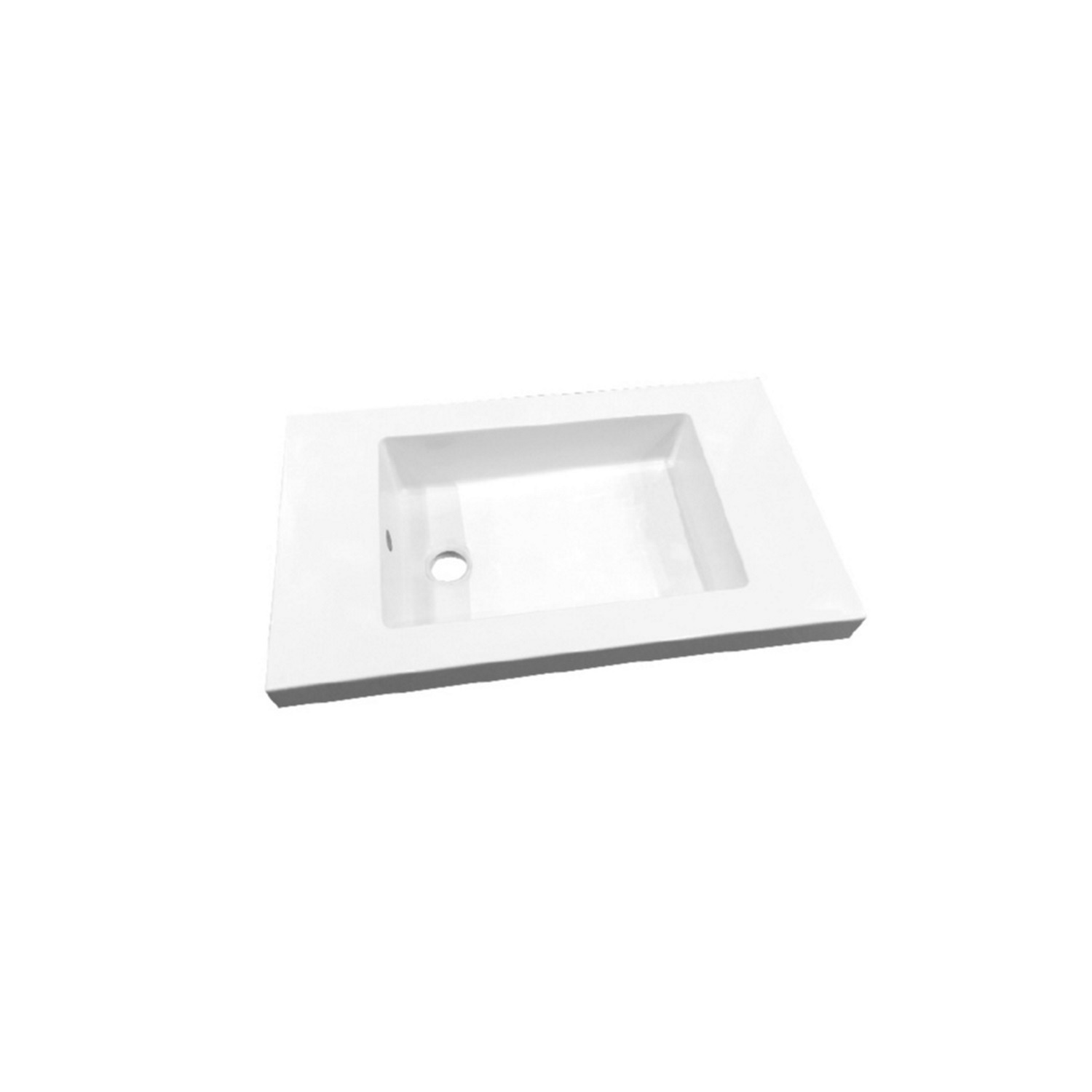 Best Design Wastafel Slim 60 cm Ondiep 35 cm Excl. Kraangat Glans Wit