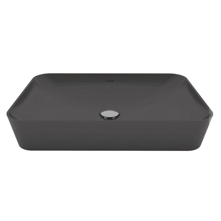 Opbouw Wastafel Creavit Juno 60x40cm Keramiek Mat Antraciet