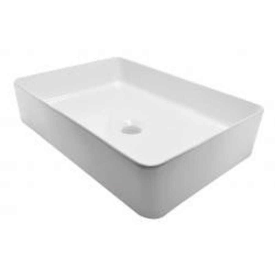 Wiesbaden Link opzetwastafel rechthoek 350x500x145 wit