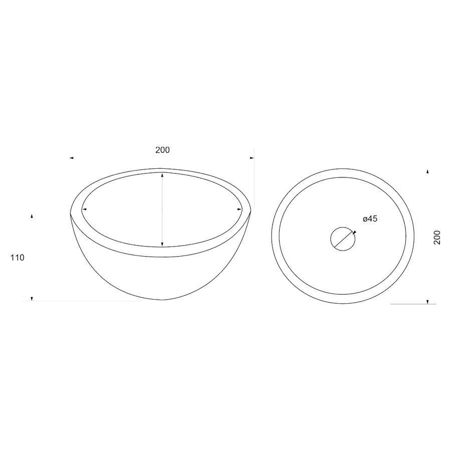 Waskom Differnz Boomer 20x10 cm Beton