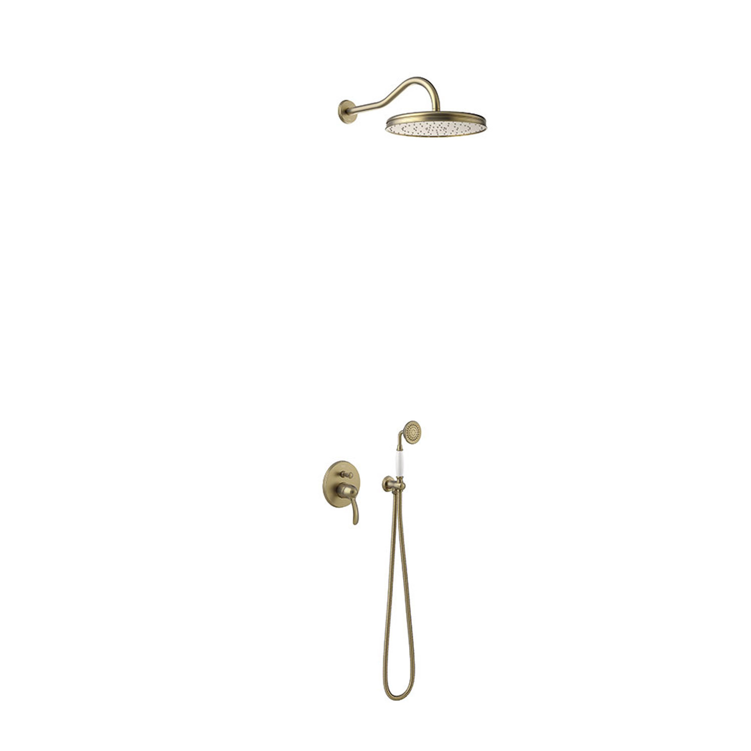 Regendoucheset Tres Clasic Mengkraan Incl. Handdouche Verouderd Messing Mat Tres