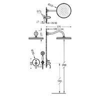 Regendoucheset Tres Clasic Mengkraan Incl. Handdouche Verouderd Messing Mat