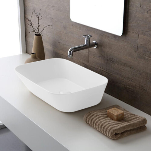 Waskom By Goof Mees Design Opbouw Wastafel Rechthoek 60x42 cm Mat Wit 