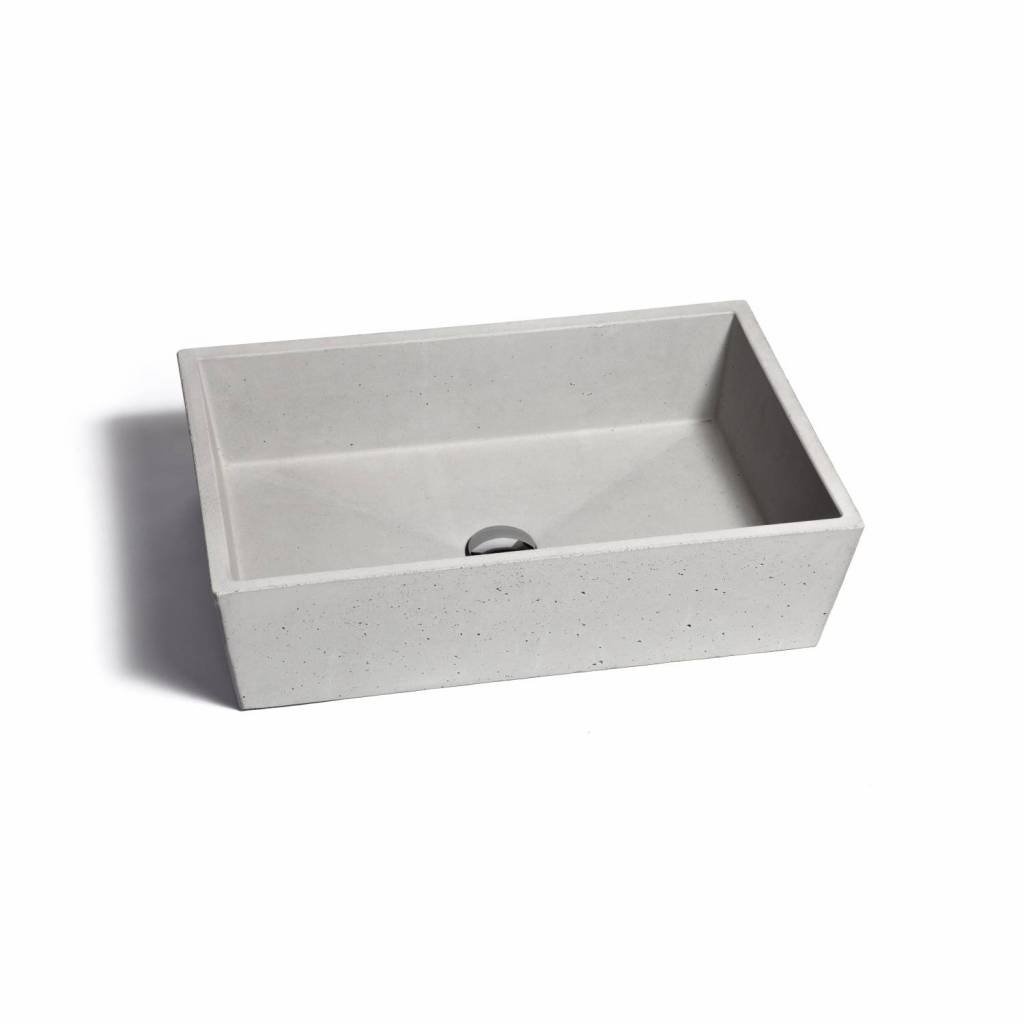 Urbi et Orbi Opzet Wastafel Conicis Beton 59x39x16 cm - Antraciet
