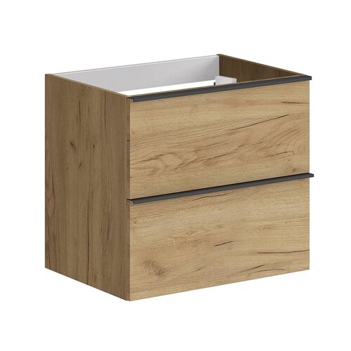 Wastafelonderkast Allibert Santiago Olav 2 Lades Soft Close Eiken Hout 60x55x46 cm 