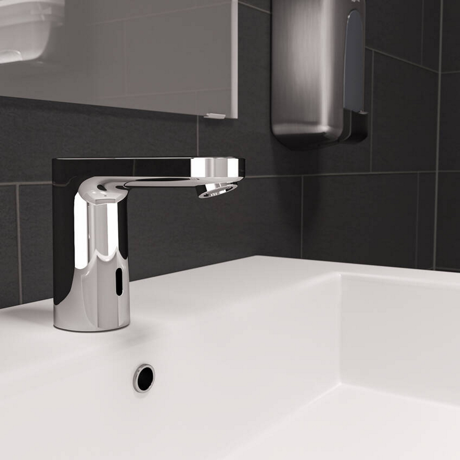 Hansgrohe Elektronische Wastafelkraan Vernis Blend Koud Water en Batterij Chroom