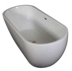 Vrijstaand Ligbad Linda 170X70X46 cm Wit Wavedesign
