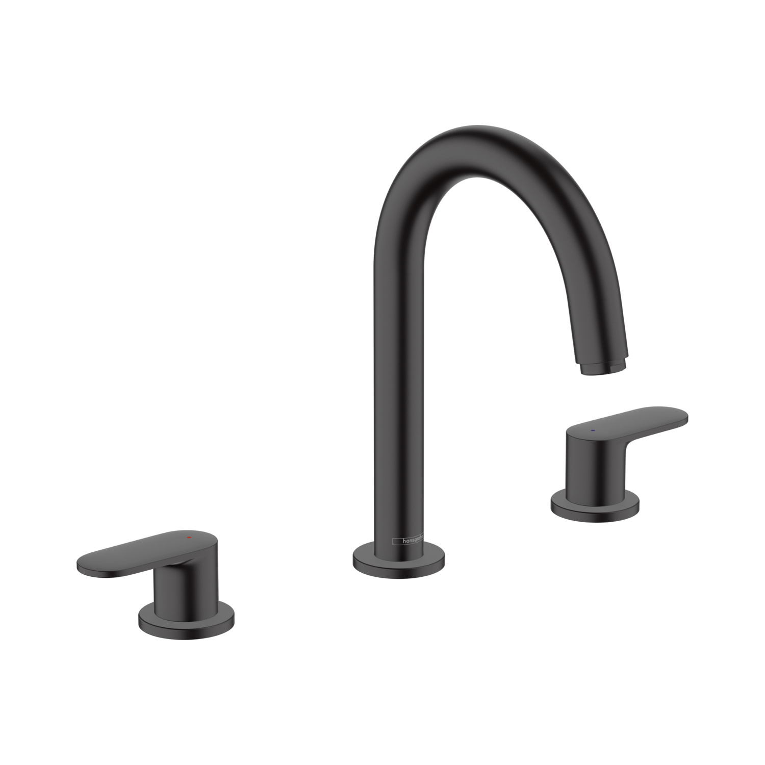 Hansgrohe Wastafelmengkraan 3-gats Vernis Blend Met Trekwaste Mat Zwart