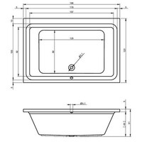 Ligbad Castello 180X120X45 Cm Wit
