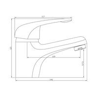 Wastafel Mengkraan Schutte Magna Chroom