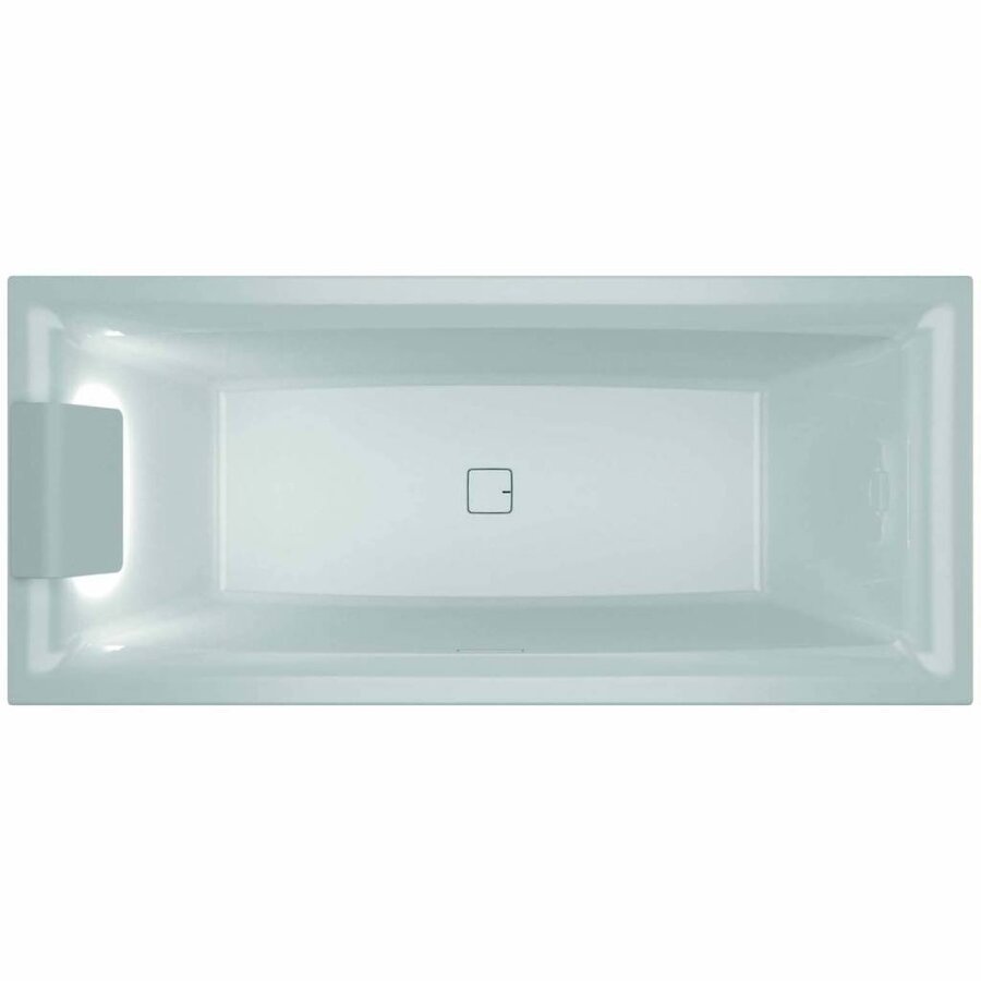 Ligbad Riho Still Square met LED en Hoofdsteun 170x75 cm Acryl Wit