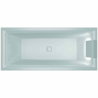 Ligbad Riho Still Square met LED en Hoofdsteun 170x75 cm Acryl Wit