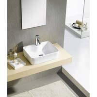 Wastafel Opbouw Sapho Balena Rechthoekig 48x37x13.5 cm Keramiek Wit