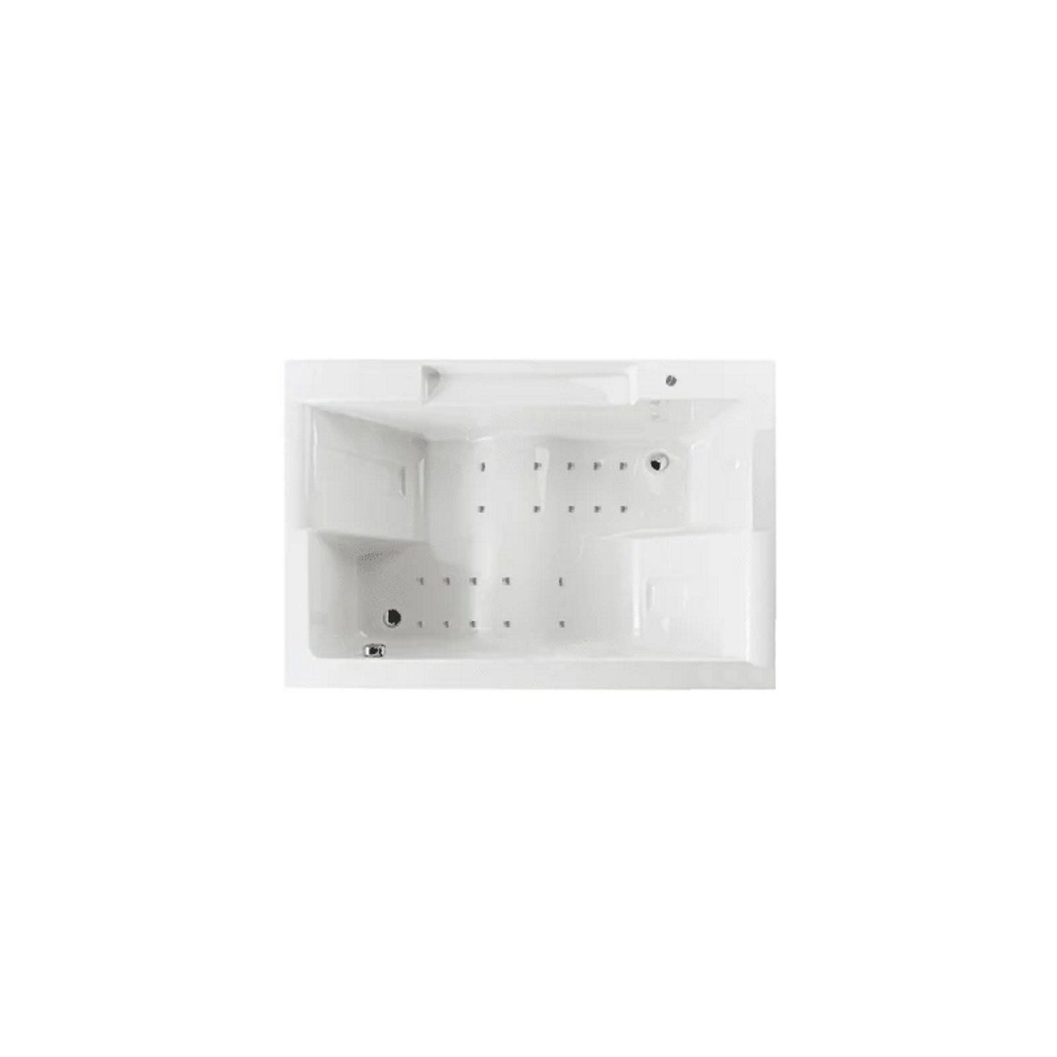 Whirlpool Sanindusa Twospace 180x120 cm met Blower en Nablaasfunctie Pushbutton Glans Wit Sanindusa