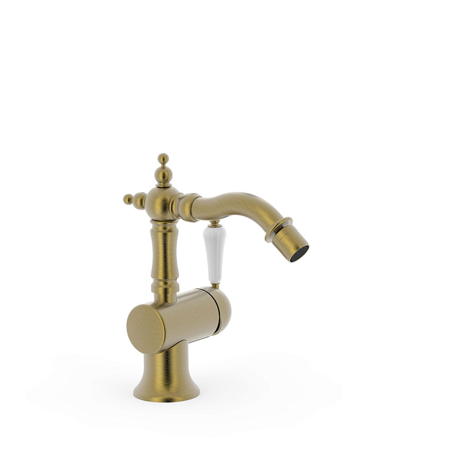Bidetmengkraan Tres Clasic Opbouw 1 Hendel Verouderd Messing Mat Tres