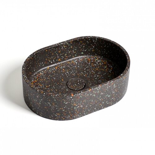 Waskom Ideavit Idea.Rock 40x28x12 cm Ovaal Terrazzo Grijs 