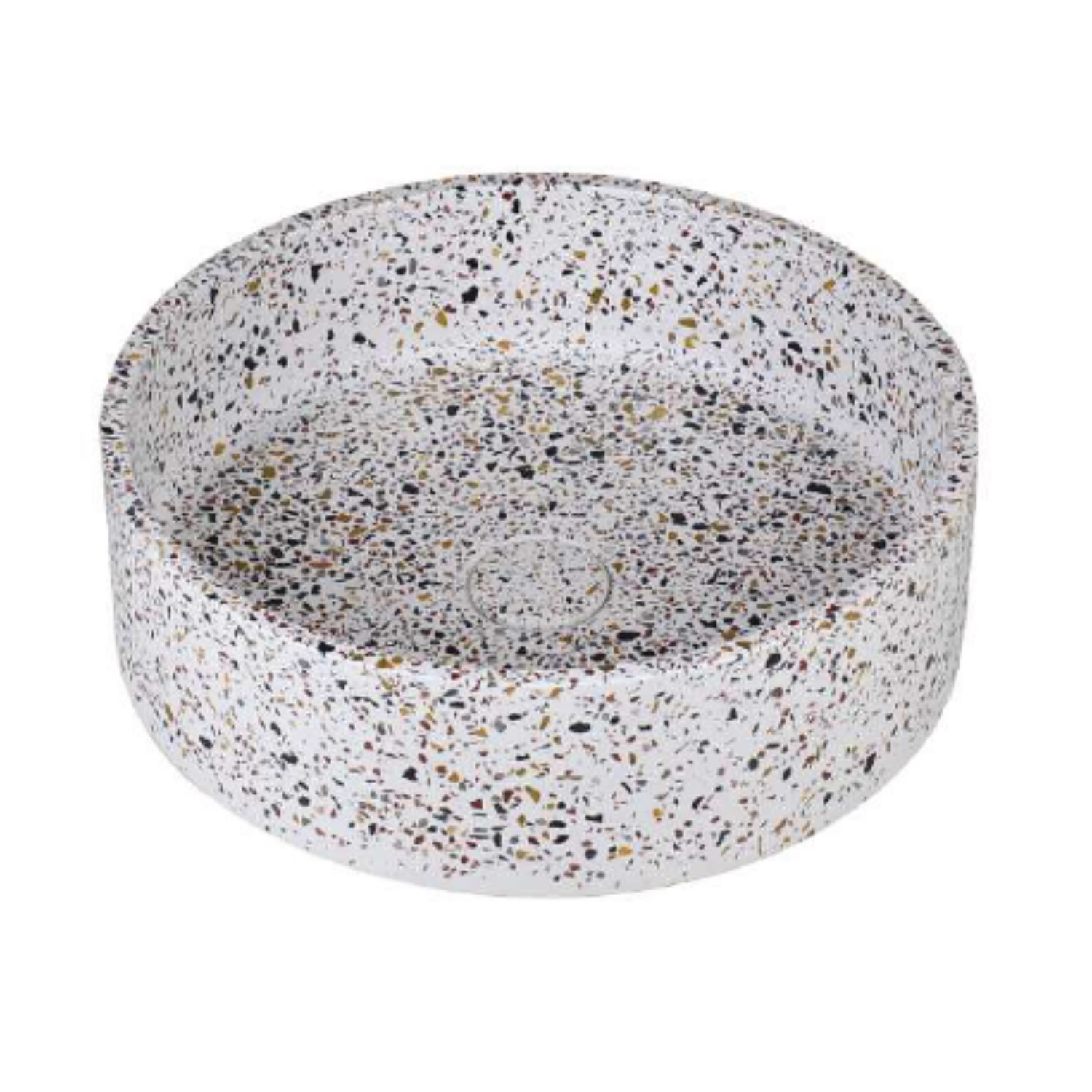 Waskom Ideavit Idea.Ora 39x39x12 cm Rond Terrazzo Wit Ideavit