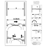 Differnz Round Douchestang 125X220 Zwart