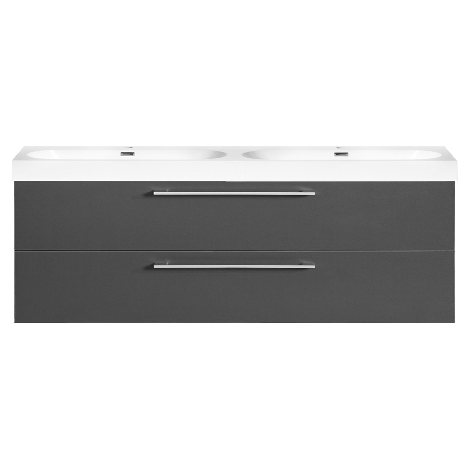 Badkamermeubelset Differnz Somero Met Keramiek Wastafel 120 cm Antraciet Differnz