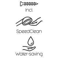 Glijstangset Differnz Deluxe 54 cm Met Handdouche en Doucheslang Chroom