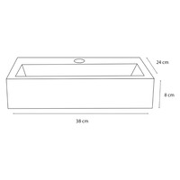 Fonteinset Differnz Mix En Match Force 38x24x8 cm Licht Beton (Keuze Uit 5 Kleuren Kranen)