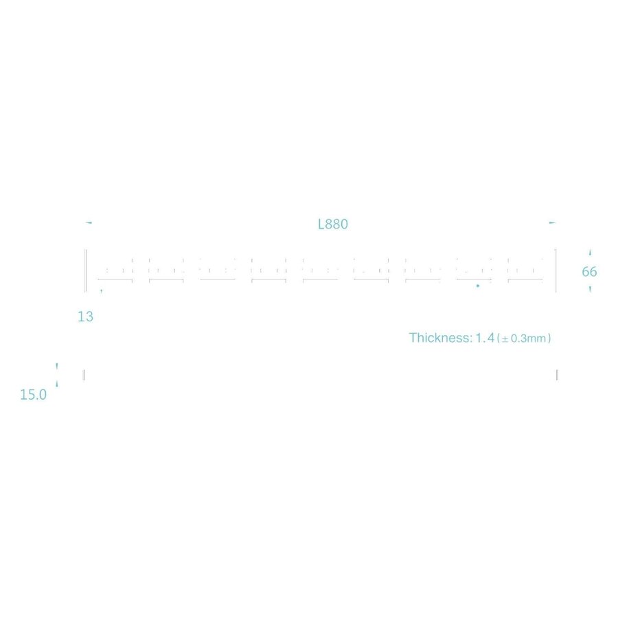 Tegelrooster Differnz t.b.v. Douchegoot 90 cm Geborsteld RVS