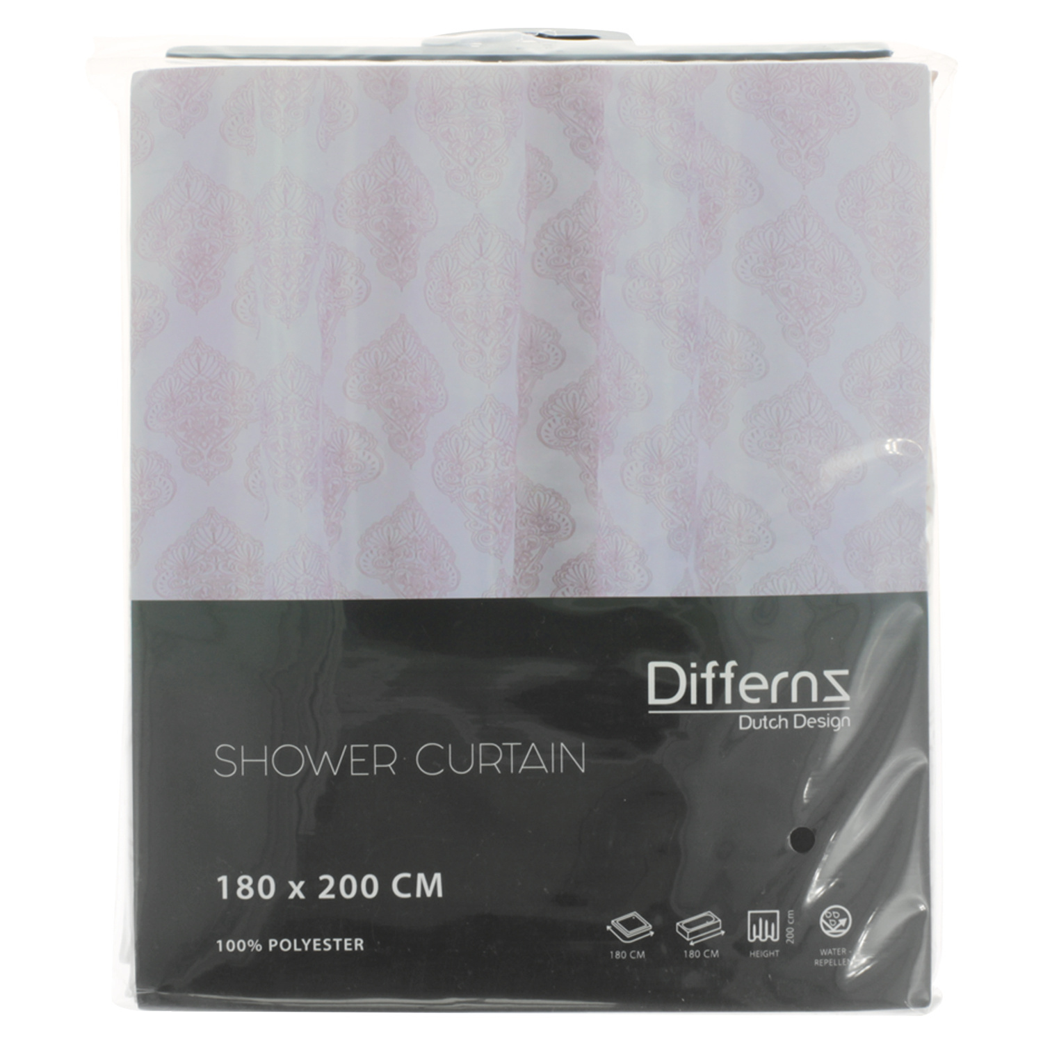 Douchegordijn Differnz Boho Polyester 180x200 cm Roze Differnz