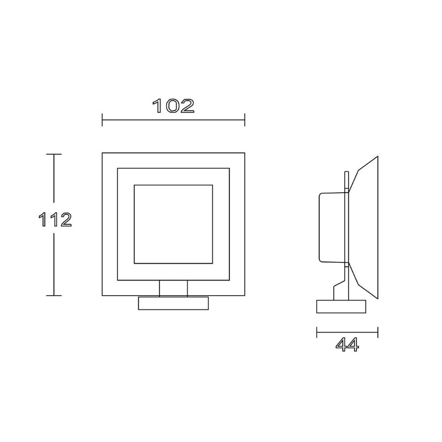 Zeephouder Sapho Apollo Hangend 10.2x11.2 cm Melkglas / Chroom